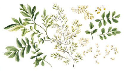 Beautiful vintage floral pattern with olive background, perfect for spring and summer decoration
