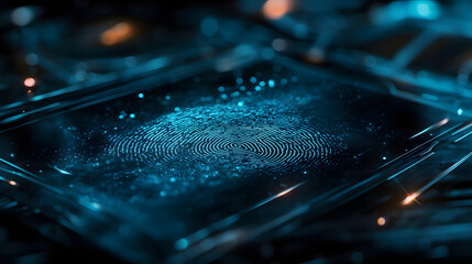 Unique fingerprint vector illustration, perfect for security and identity design