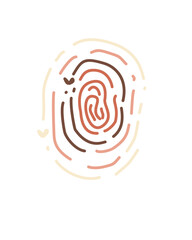 Fingerprints elements decoration stickers stamp illustration painting drawing pictures