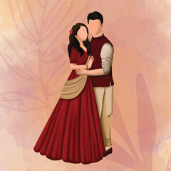 wedding couple illustration