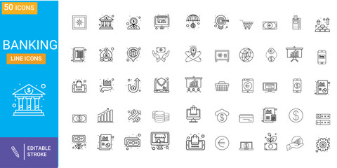 Bank line icon, banking line icon, bank business icon,  banking & economy icon set , Bank icon png, bank icon svg, Bank line icons vector 