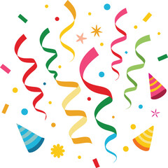 Obraz premium confetti vector illustration, Print