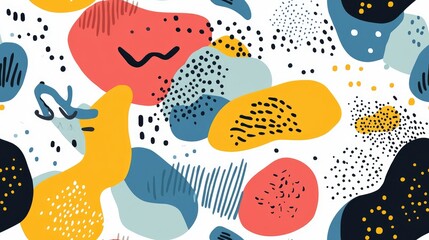 Abstract hand drawn backgrounds featuring creative artwork and handmade doodle style shapes