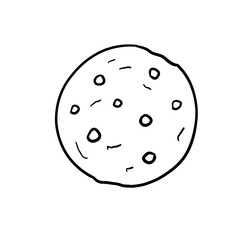 Cookies outline black and white 
