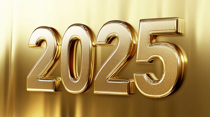 New Year's Eve celebration 3D 2025 number background