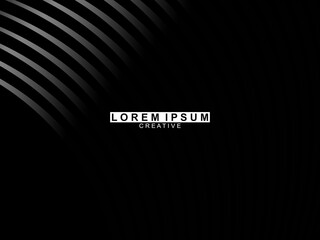 Abstract futuristic dark black background with wave design. Realistic 3d wallpaper with luxurious flowing lines. Perfect modern background for posters, websites, brochures, banners, etc.