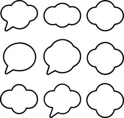 Blank empty speech bubbles vector illustration