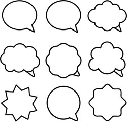 Blank empty speech bubbles vector illustration