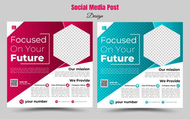 Creative Modern Business marketing social media post template