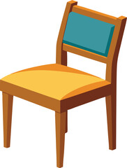 Fototapeta premium Single Chair Illustration on white background isolated image