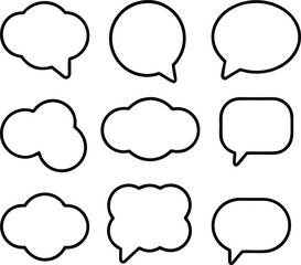 Blank empty speech bubbles vector illustration