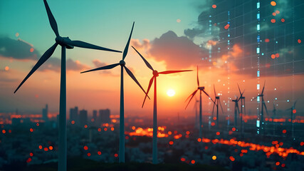 Conceptual image depicting the rise in energy prices, highlighting the increasing costs of energy and the shift towards sustainable alternatives and renewable resources to combat these challenges