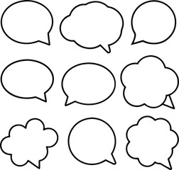 Blank empty speech bubbles vector illustration