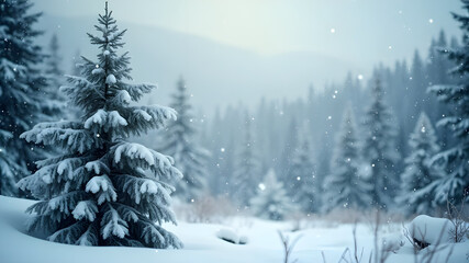 Naklejka premium winter space of snow