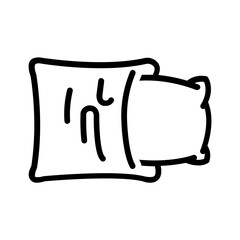 Vector black line icon for Pillowcover