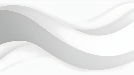 Abstract White Curved Lines Form a 3D Geometric Pattern with Subtle Gradients and Shadows, Creating a Modern and Minimalist Background Design.