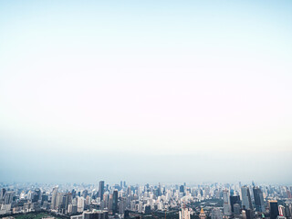Fototapeta premium City Skyline Under Clear Blue Sky