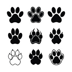 Fototapeta premium Pawsome Prints A Collection of Modern Paw Print Designs