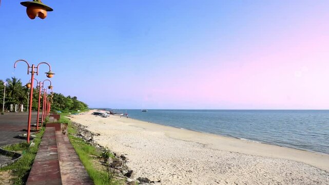 Kappad Kerala beach with beautiful sky
