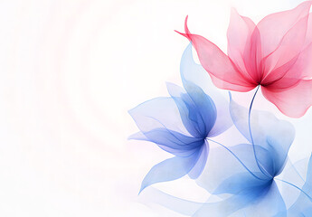 Soft Gradient Flower Petals in Abstract Pastel Colors