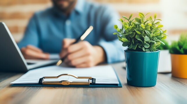 Detailed shot of a retirement planning binder, comprehensive and organized, Retirement planning