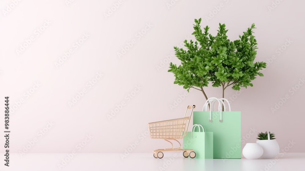 Poster a visually appealing web page layout for an e commerce website, featuring product categories, produc