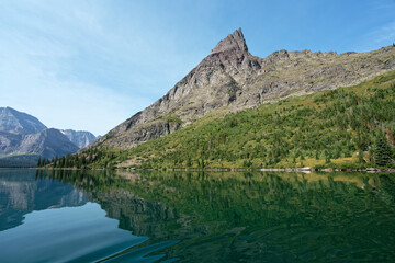 lake and mountains