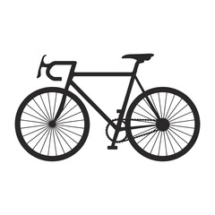 Flat Bicycle Icon A Detailed Symbol for Web Page Design, Representing City Transportation, Sport Travel, and Outdoor Cycling Activities