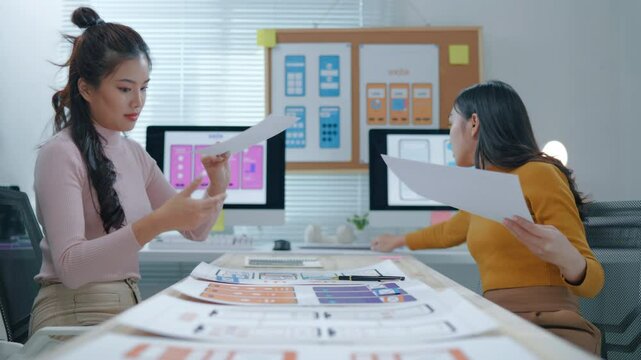 Programers meeting for discussion data analysis for UX and UI programming for preparing for Generative AI Technology