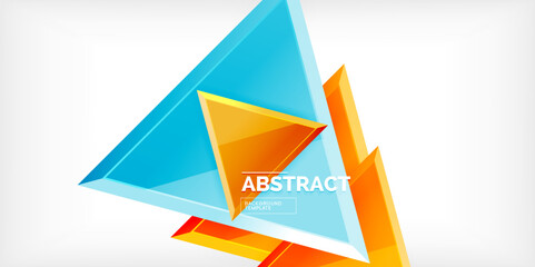 Triangle glass shapes geometric abstract background. Vector Illustration For Wallpaper, Banner, Background, Card, Book Illustration, landing page