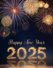 Happy New Year 2025 Poster Design