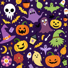 Halloween seamless background Pattern 