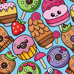 seamless pattern with cupcakes Pattern 