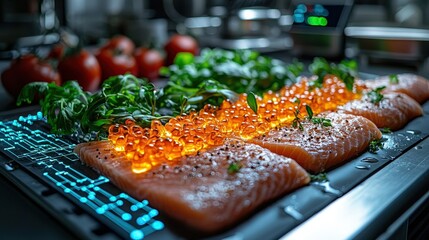 Salmon with Caviar  Gourmet Food  Luxury Dining  Seafood  Restaurant  Appetizer  Fresh Fish