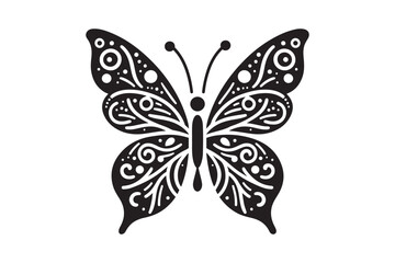 Butterfly vector art silhouette illustration