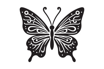 Butterfly vector art silhouette illustration