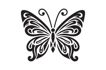 Butterfly vector art silhouette illustration