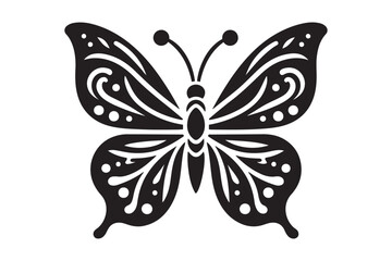 Butterfly vector art silhouette illustration