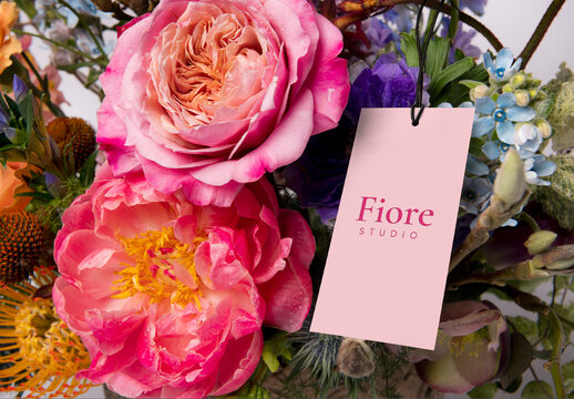 Flower Bouquet Card Mockup
