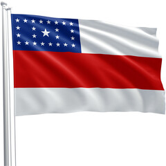 State of Amazonas flag (Brazil) - Bandeira do Estado do Amazonas - (Brasil) em 3D - PNG fundo transparente