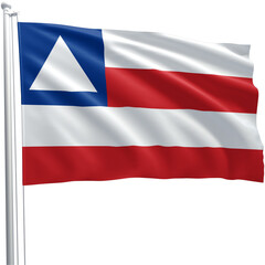 State of Bahia flag (Brazil) - Bandeira do Estado do Bahia - (Brasil) em 3D - PNG fundo transparente
