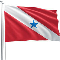 Fototapeta premium State of Pará flag (Brazil) - Bandeira do Estado do Pará - (Brasil) em 3D - PNG fundo transparente