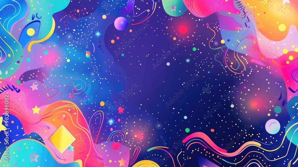 Aufkleber pyjama party theme background with empty copy space. generative ai.