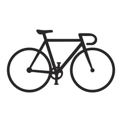 Fototapeta premium Flat Bicycle Icon A Detailed Symbol for Web Page Design, Representing City Transportation, Sport Travel, and Outdoor Cycling Activities