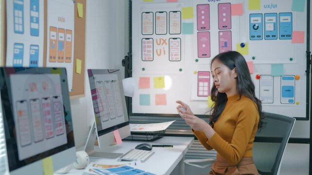 Programers meeting for discussion data analysis for UX and UI programming for preparing for Generative AI Technology