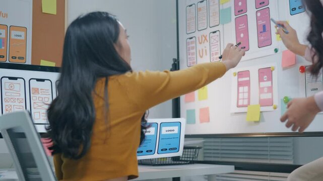 Programers meeting for discussion data analysis for UX and UI programming for preparing for Generative AI Technology