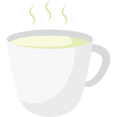 Hot Matcha Tea Illustration