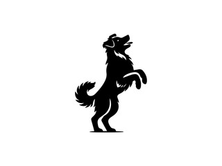  Dog Silhouette clip art line art vector black color silhouette and white background.
