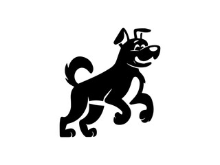  Dog Silhouette clip art line art vector black color silhouette and white background.