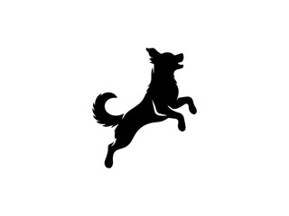  Dog Silhouette clip art line art vector black color silhouette and white background.